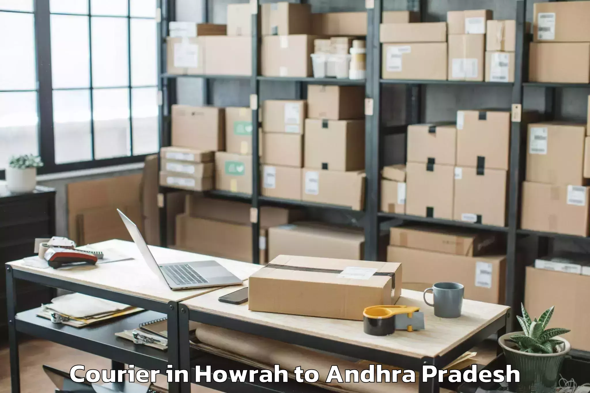 Affordable Howrah to Nambula Pulakunta Courier